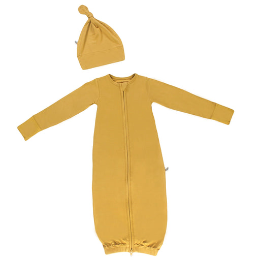 Free Birdees Gold Dust Newborn Gown & Knot Hat Set