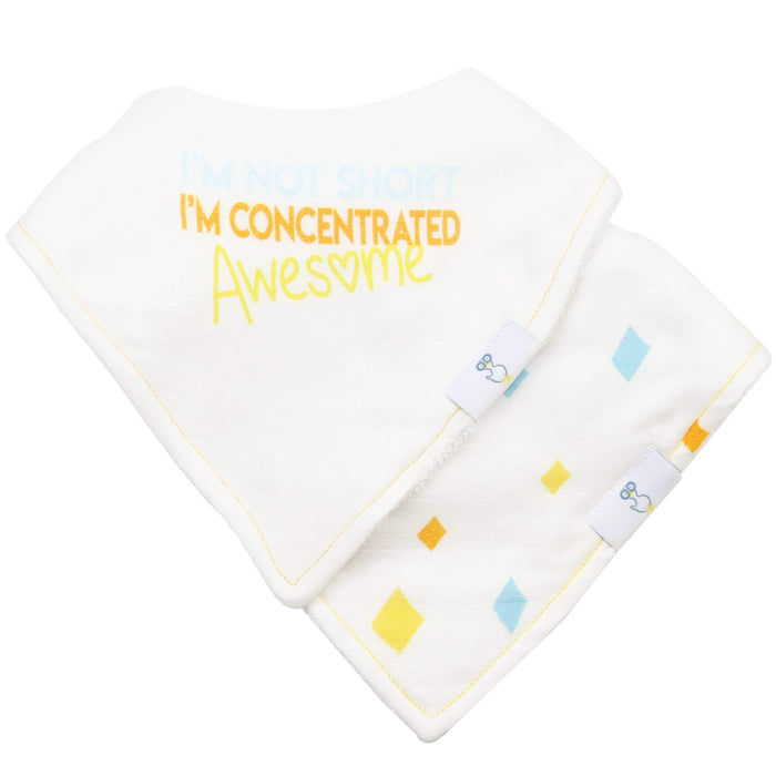 Goosewaddle® Awesome and Diamonds 2 PK Muslin & Terry Cloth Bib Set