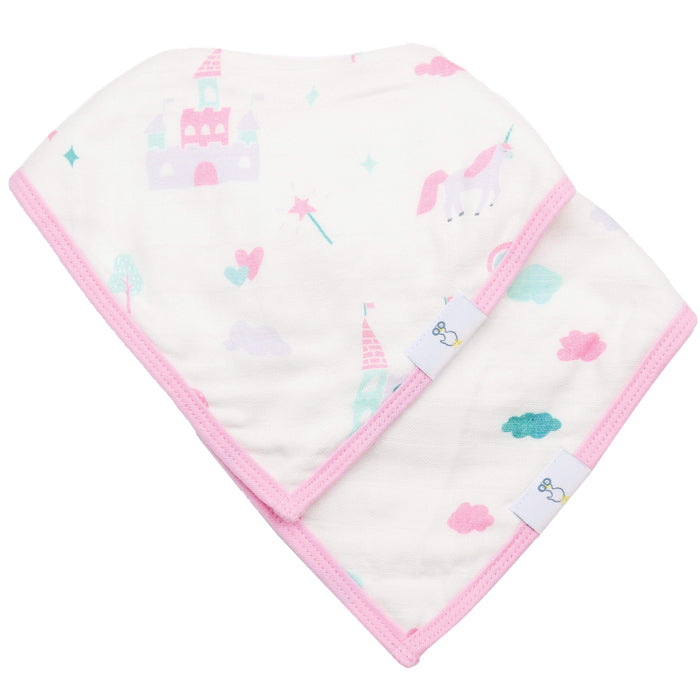 Goosewaddle® Clouds and Castles 2 Pack Muslin & Terry Cloth Bib Set