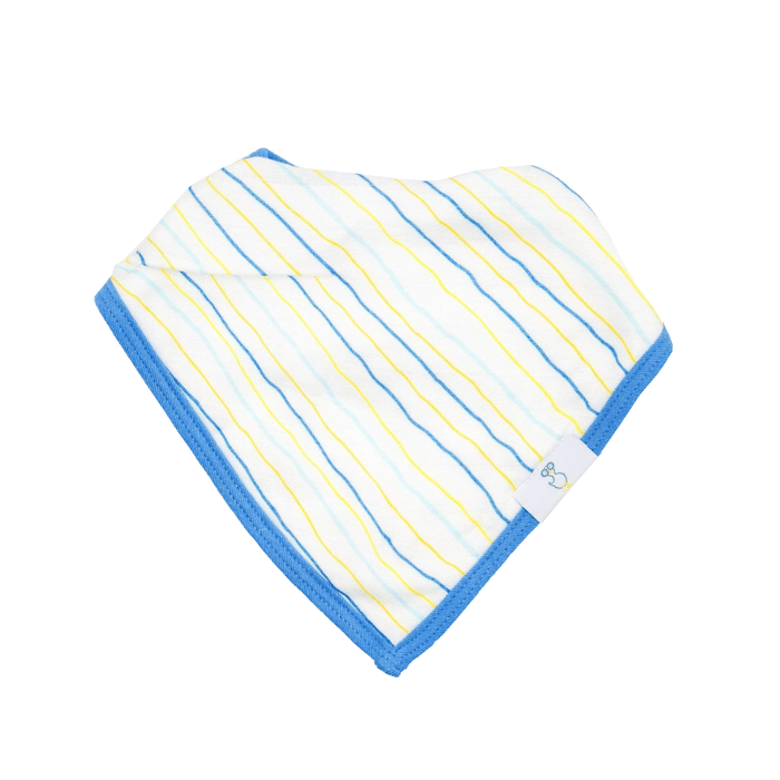 Goosewaddle® Stripes and Rain Drops 2 Pack Muslin & Terry Cloth Bib Set