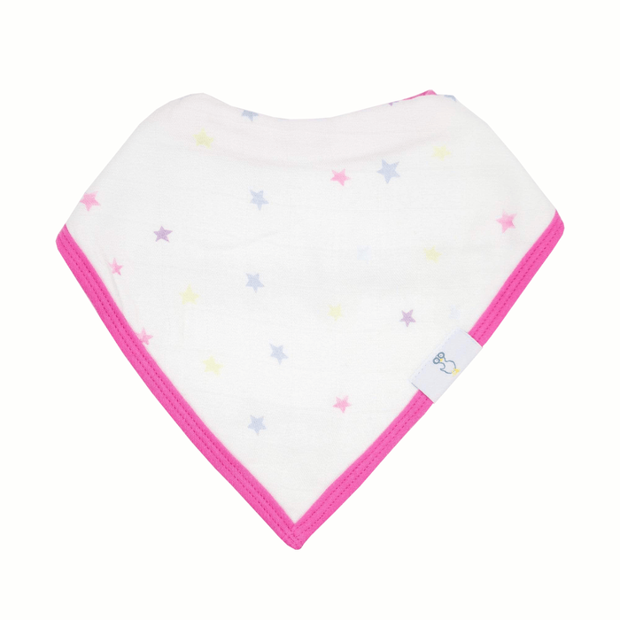 Goosewaddle® Stripes and Stars 2 Pack Muslin & Terry Cloth Bib Set