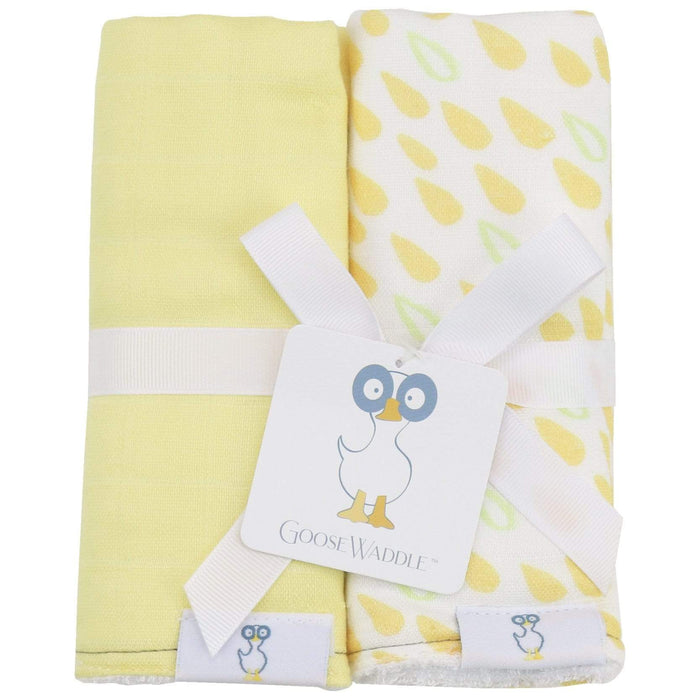 Goosewaddle® Carrots and Shapes Orange 2 PK Muslin & Terry Cloth Burp Cloth