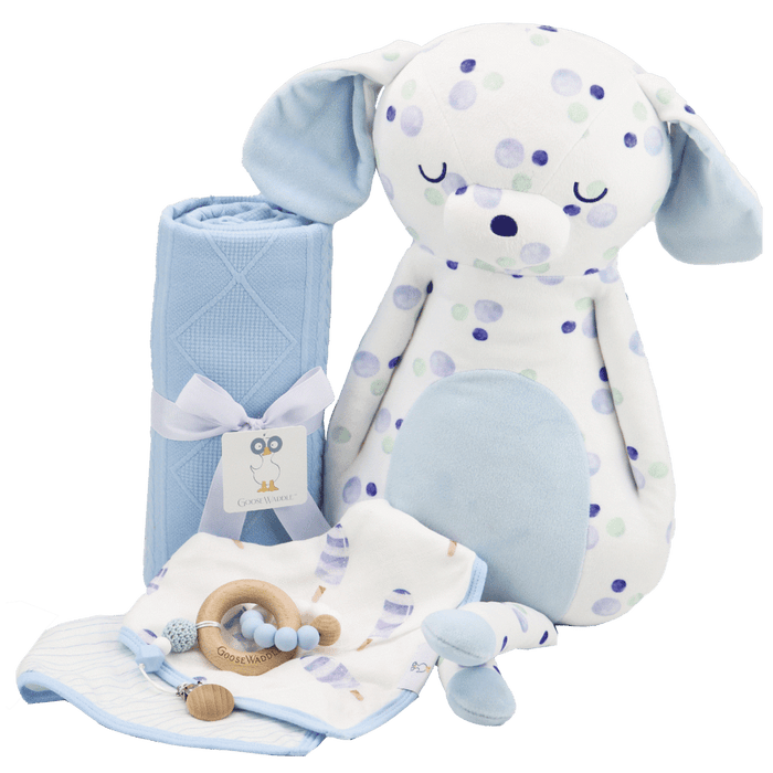 Goosewaddle® Oxford Puppy Blue Super Soft Plush