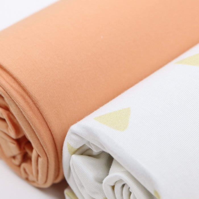 Goosewaddle® Tan Triangle and Terra Cotta 2 PK Swaddle Blanket