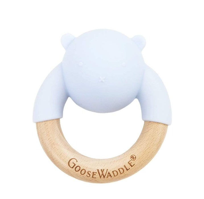 Goosewaddle® Rattle Teether Wooden + Silicone (4 Colors)