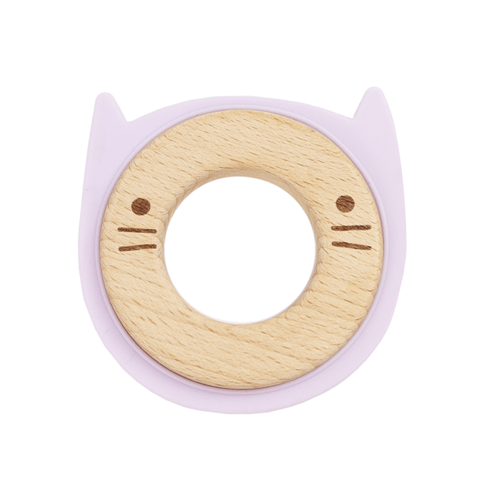 Goosewaddle® Lavender Animal Teether Wooden + Silicone