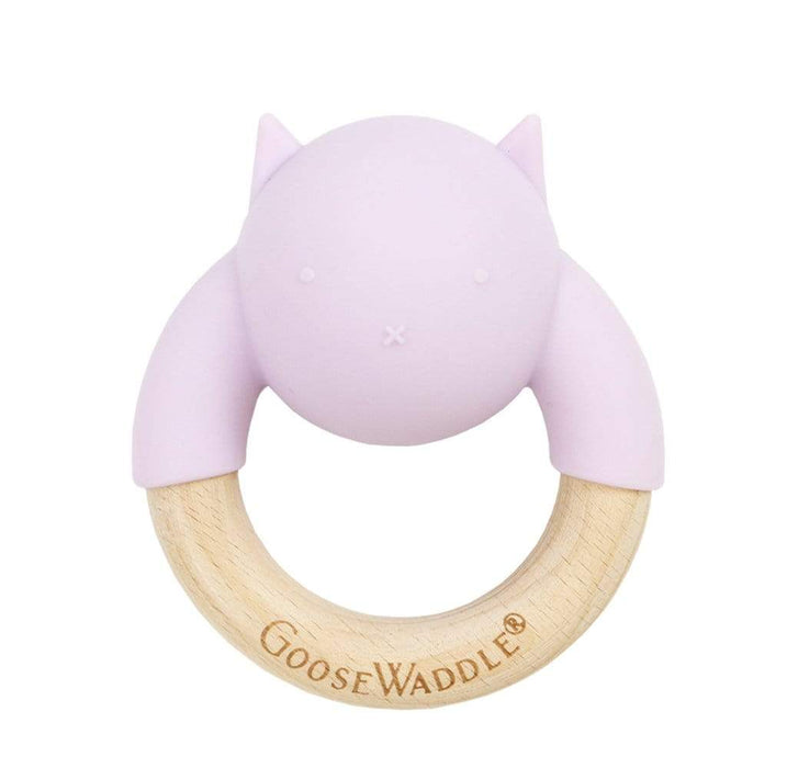 Goosewaddle® Rattle Teether Wooden + Silicone (4 Colors)