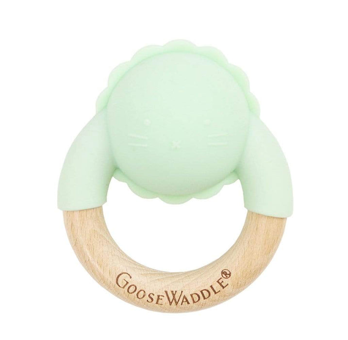 Goosewaddle® Rattle Teether Wooden + Silicone (4 Colors)