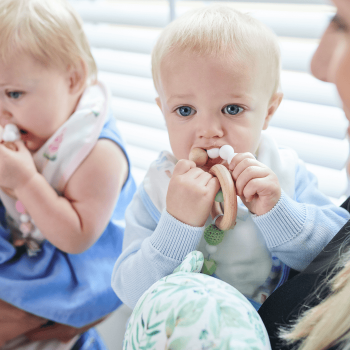 Goosewaddle® Wooden and Silicone Teether - Mint