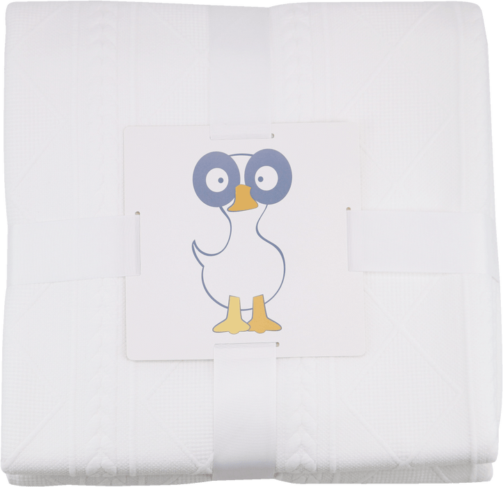 Goosewaddle® White 50" x 60" Full Size Knit Throw