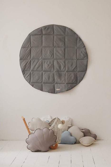 Moi Mili “Grey Linen” Round Mat