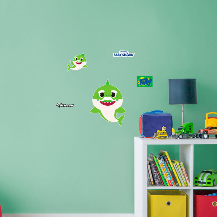 Fathead Baby Shark: Grandpa Shark RealBig - Officially Licensed Nickelodeon Removable Adhesive Decal