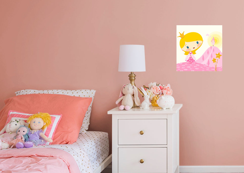 Fathead Nursery: Pink Land Mural - Removable Wall Adhesive Decal