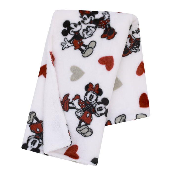 Disney Mickey Mouse & Minnie Mouse Sherpa Baby Blanket