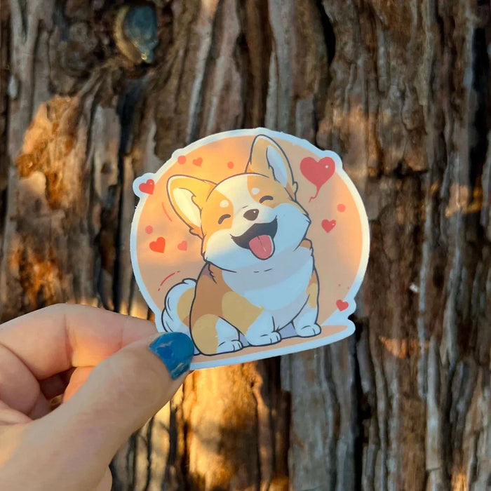 Stick With Finn Corgi Sticker