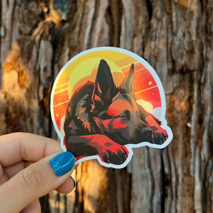 Stick With Finn German Shepherd Sticker