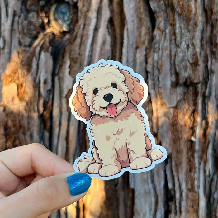 Stick With Finn Golden Doodle Sticker