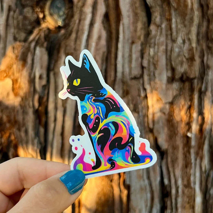 Stick With Finn Magic Black Cat Sticker