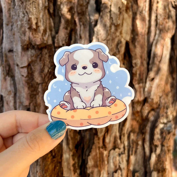 Stick With Finn Adorable Pitbull Sticker