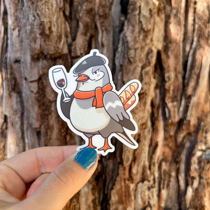 Stick With Finn French Pigeon Sticker