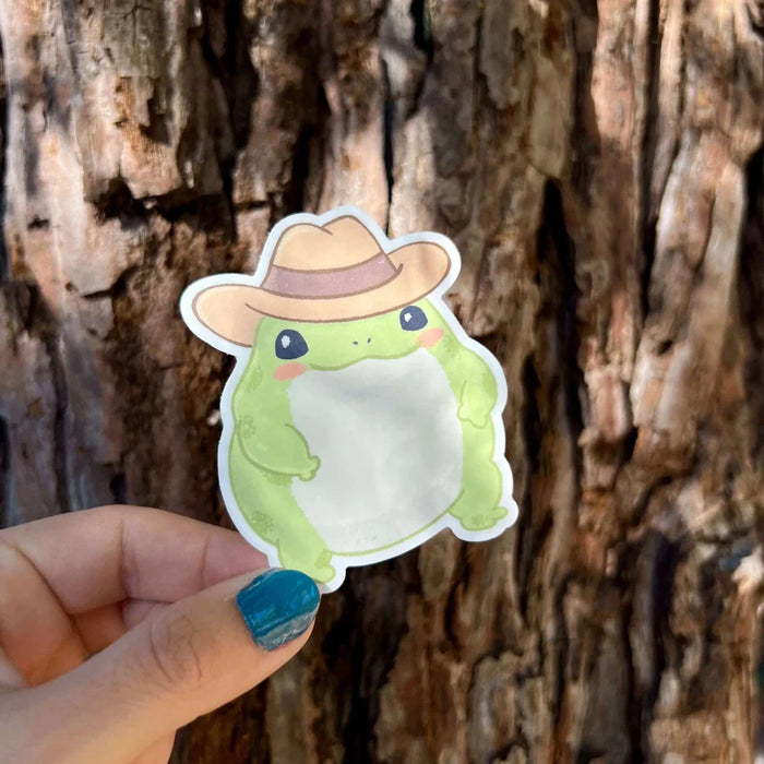 Stick With Finn Cowboy Frog Sticker