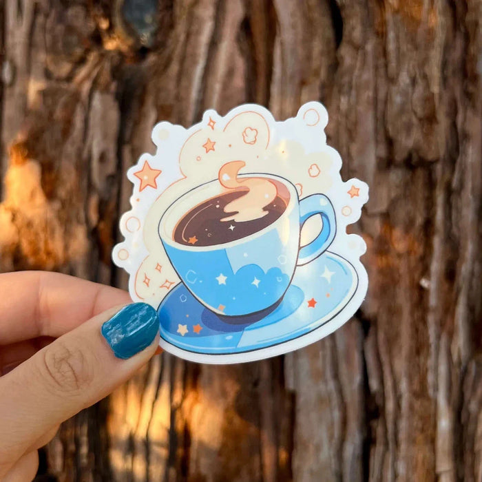 Stick With Finn Starry Coffee Sticker