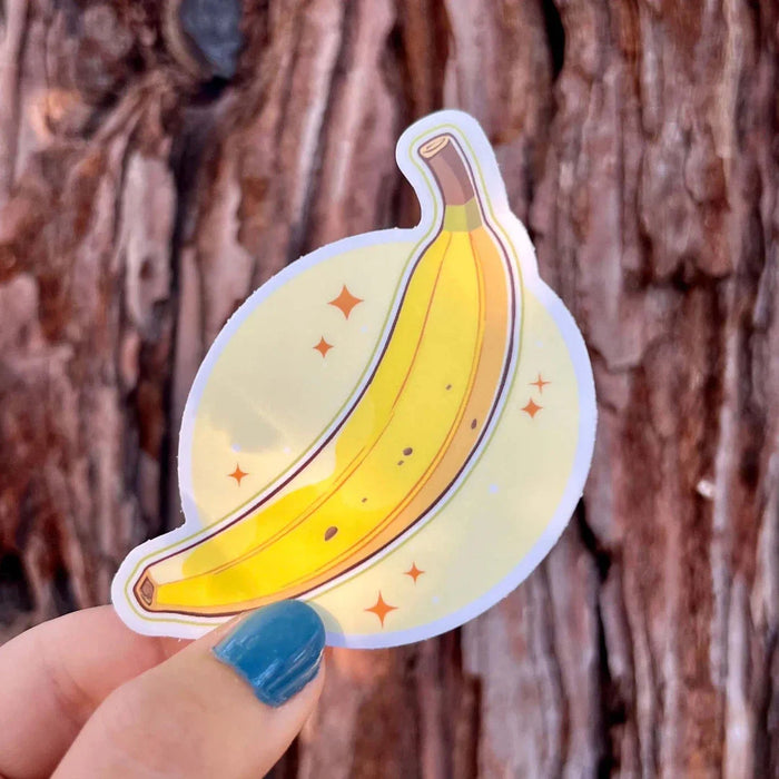 Stick With Finn Yellow Banana Sticker