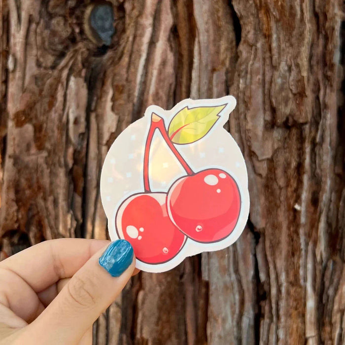 Stick With Finn Red Cherries Sticker