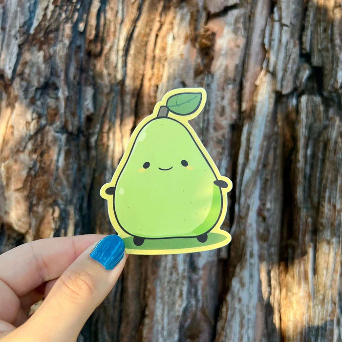 Stick With Finn Happy Cute Pear Sticker