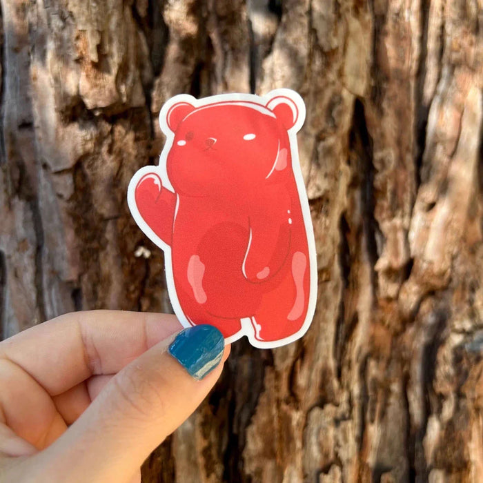 Stick With Finn Red Gummy Bear Sticker