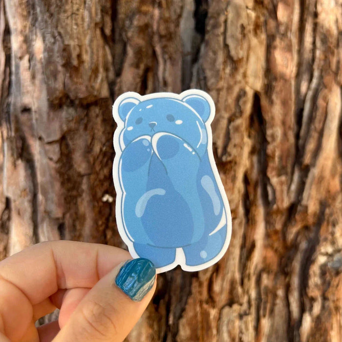 Stick With Finn Blue Gummy Bear Sticker