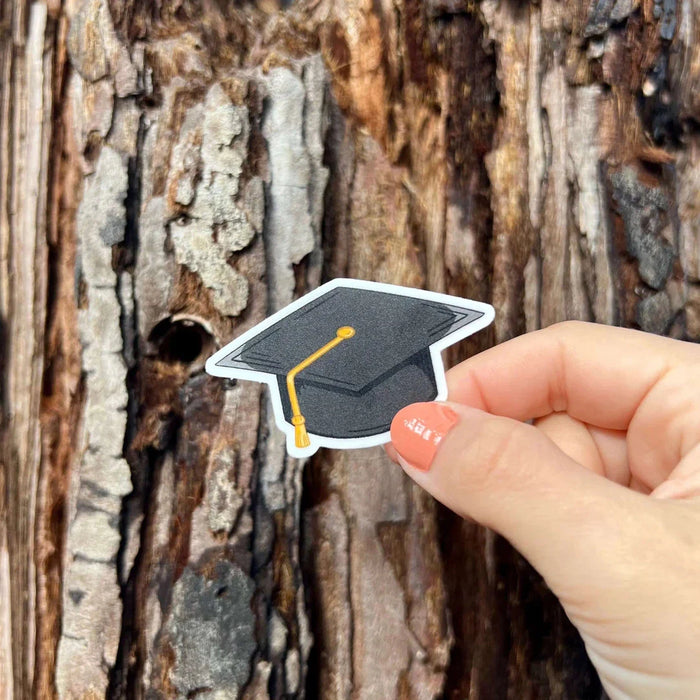 Stick With Finn Graduation Cap Sticker