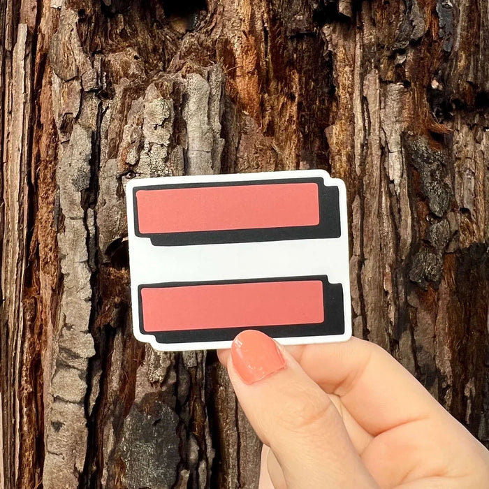 Stick With Finn Equals Symbol Sticker