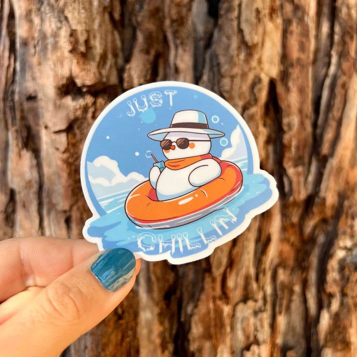 Stick With Finn "Just Chillin" Snowman Sticker