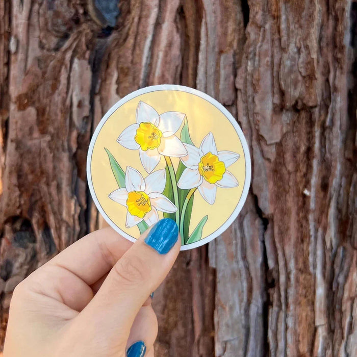 Stick With Finn Daffodil Bunch Sticker