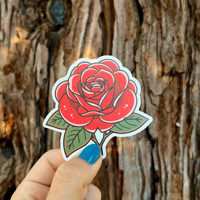 Stick With Finn Lovely Red Rose Sticker