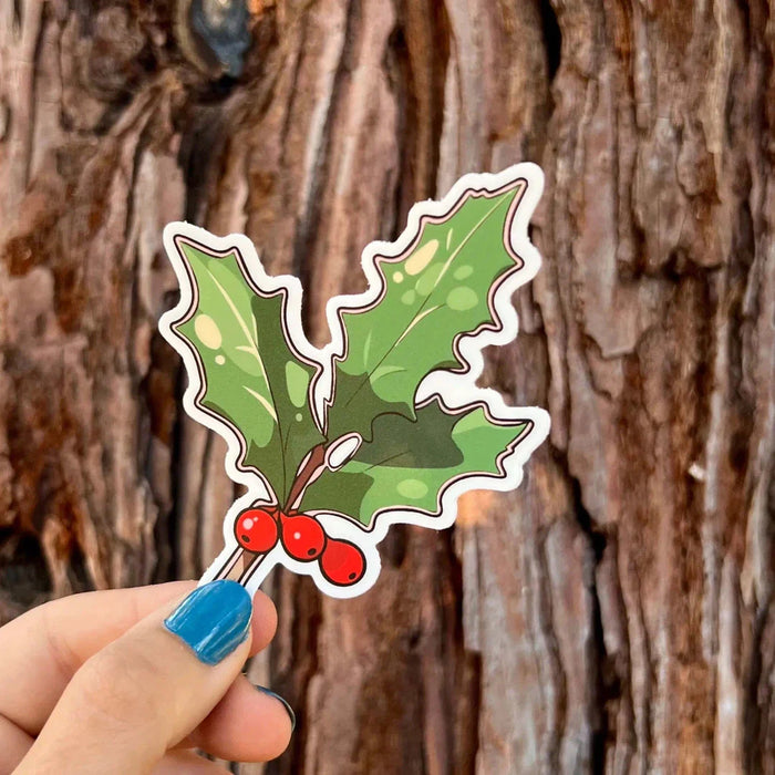 Stick With Finn Christmas Holly Sticker