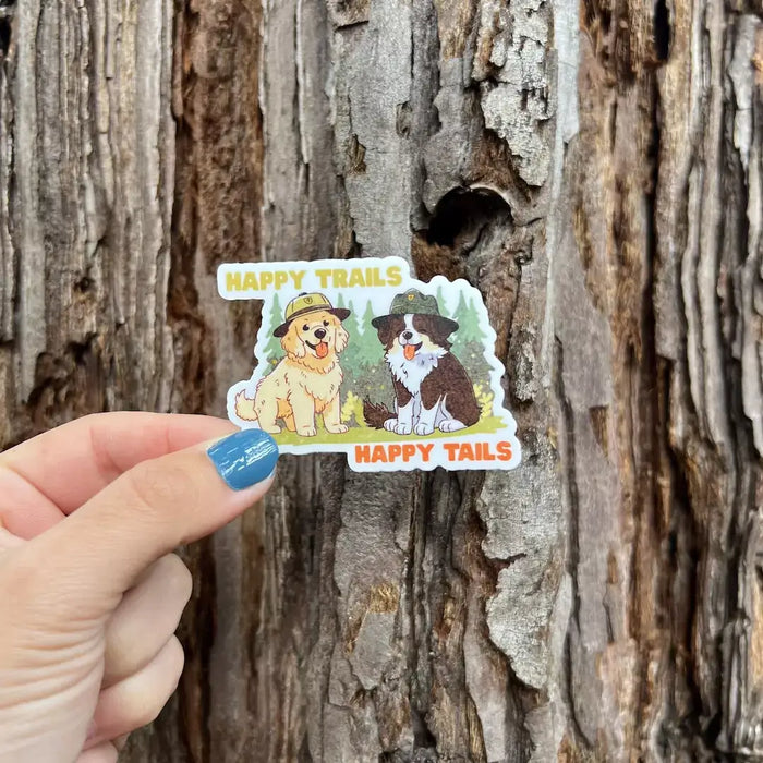 Stick With Finn Happy Trails Happy Tails Sticker