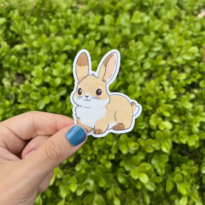 Stick With Finn Beige Cottontail Rabbit Sticker