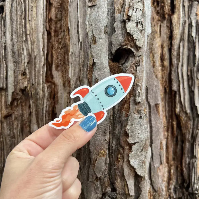 Stick With Finn Rocketship Sticker