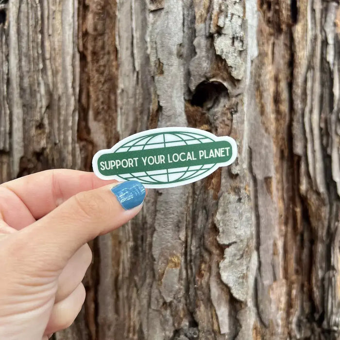 Stick With Finn Support Your Local Planet Sticker