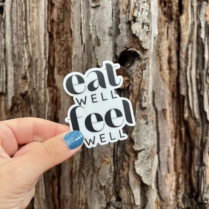 Stick With Finn Eat Well Feel Well Sticker