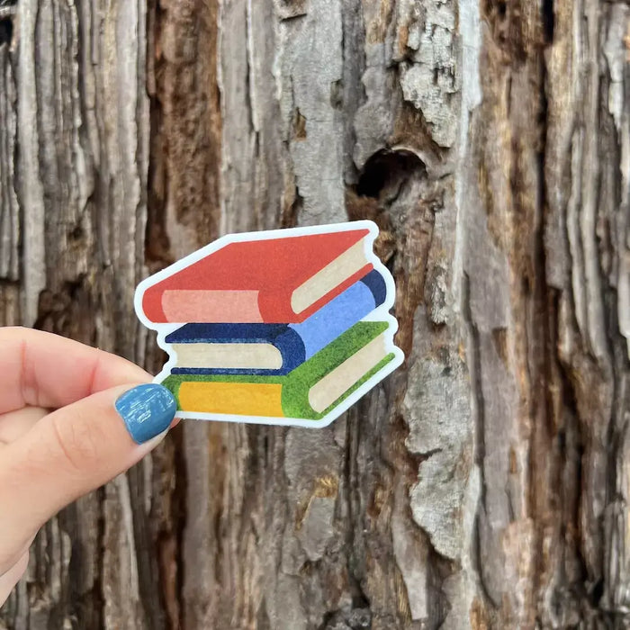 Stick With Finn Stack of Books Sticker