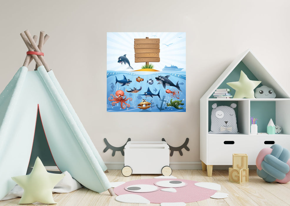 Fathead Nursery:  Island Dry Erase        -   Removable Wall   Adhesive Decal