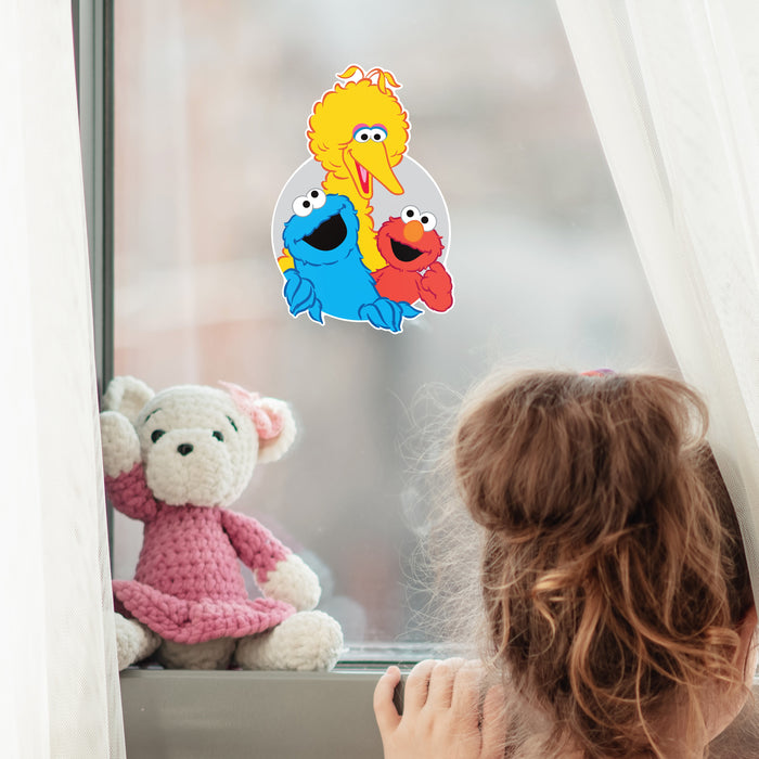 Fathead Group 1 Window Cling - Officially Licensed Sesame Street Removable Window Static Decal