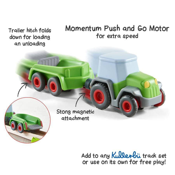 HABA Kullerbu Tractor and Trailer with Momentum Motor