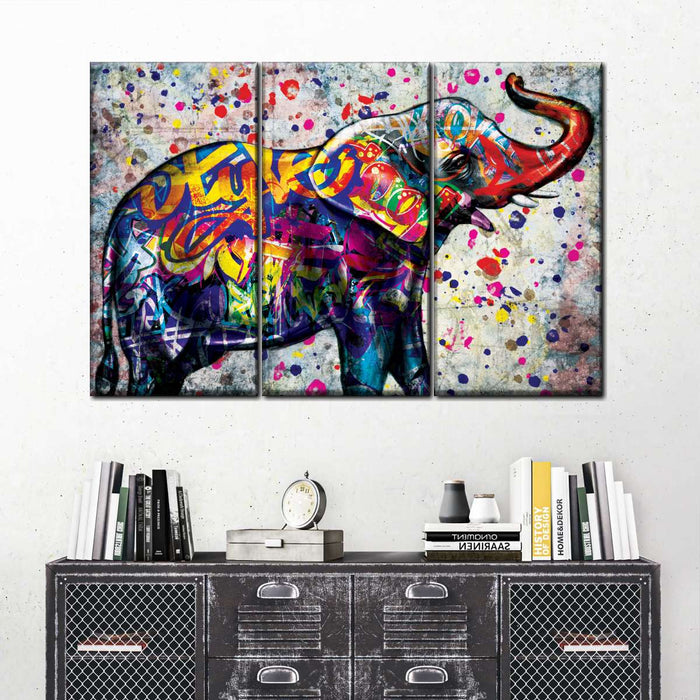 ElephantStock Epic Colorful Elephant Wall Art