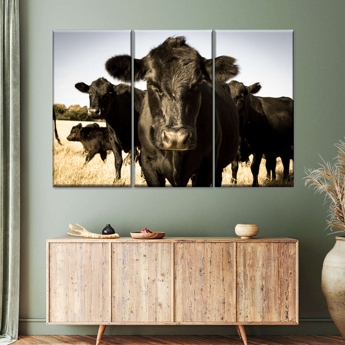 ElephantStock Black Angus Cattle Wall Art