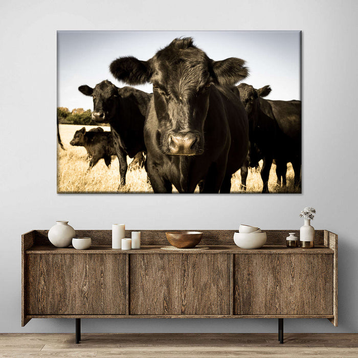 ElephantStock Black Angus Cattle Wall Art