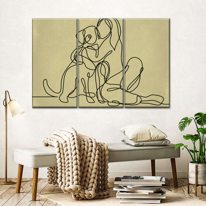 ElephantStock Woman Loving Dog Wall Art